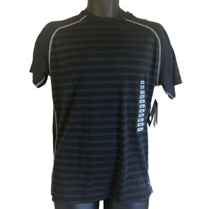 Avalanche Shirt Mens Size Small Short Sleeve Black Striped New NWT Athletic Tee
